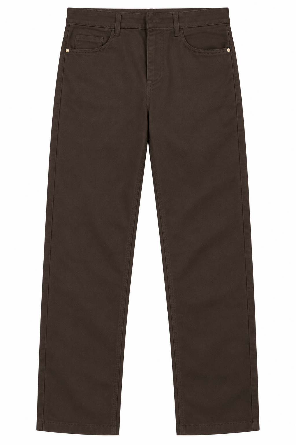 Dark Brown Five Pocket Trousers