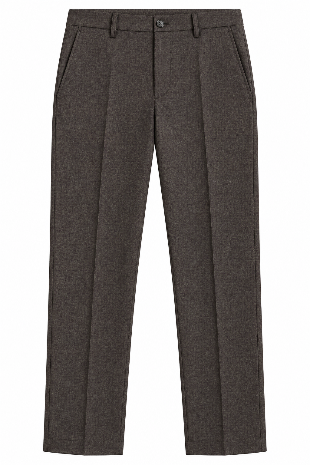 Charcoal Brown Tailored Dress Trousers