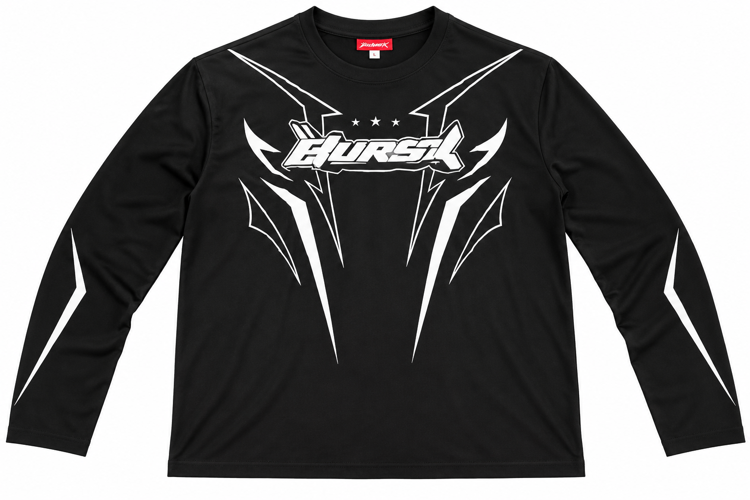 Black BURST Graphic Long Sleeve Tee