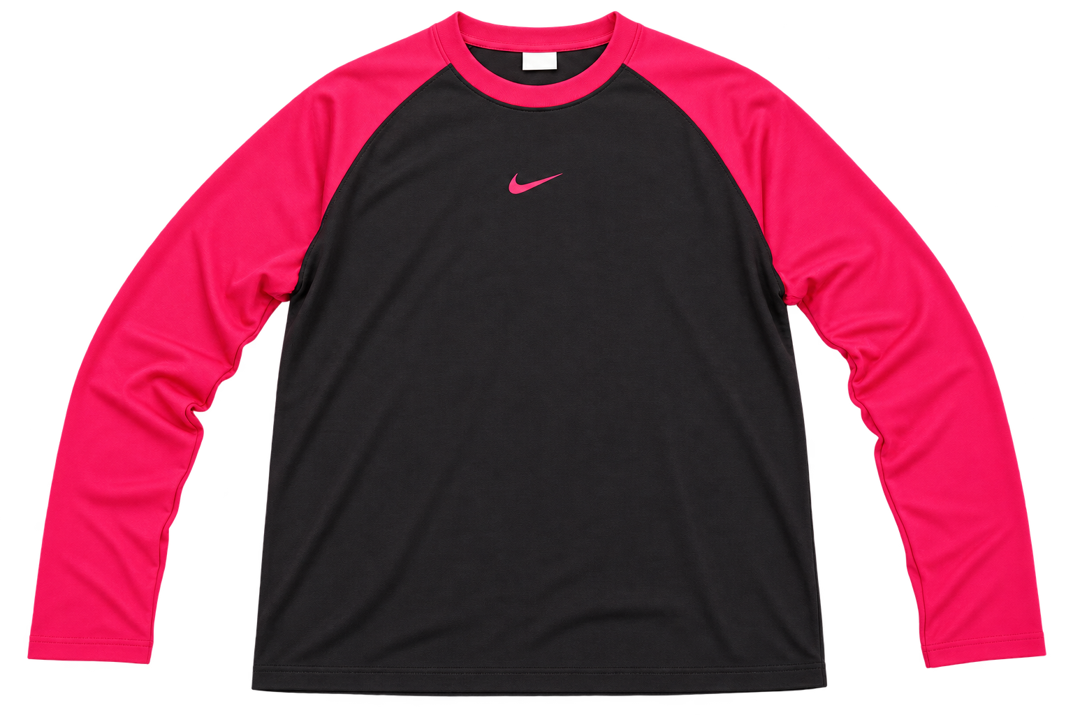 Charcoal and Pink Raglan Athletic Shirt